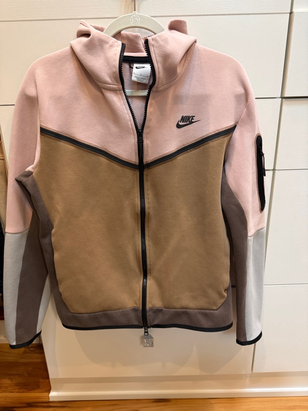 Nike pink and brown Full-Zip Hoodie